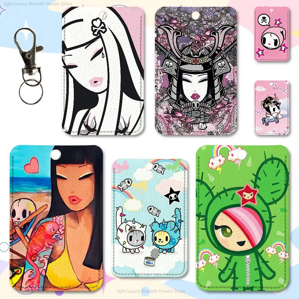 

T-TokidokiS-S Girl Custom Access Card Case Leather Card Holder Transportation Card Case Gifts
