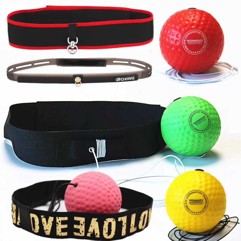 Boxing Speed Ball Head-mounted PU Punch Ball  Sanda Training Hand Eye Reaction Home Sandbag Fitness Boxing Equipment