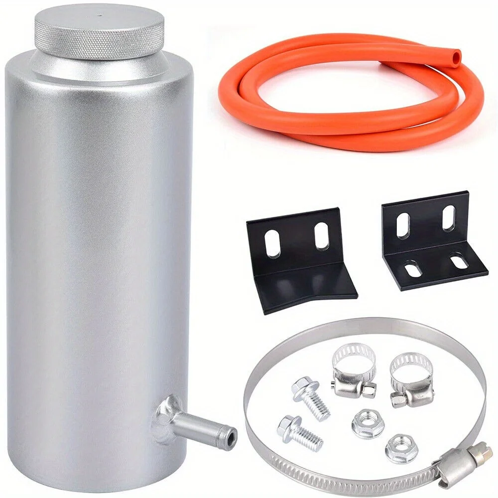 

Универсальный комплект бака для охлаждающей жидкости радиатора, переливный резервуар, алюминий, серебристый, автомобильные аксессуары