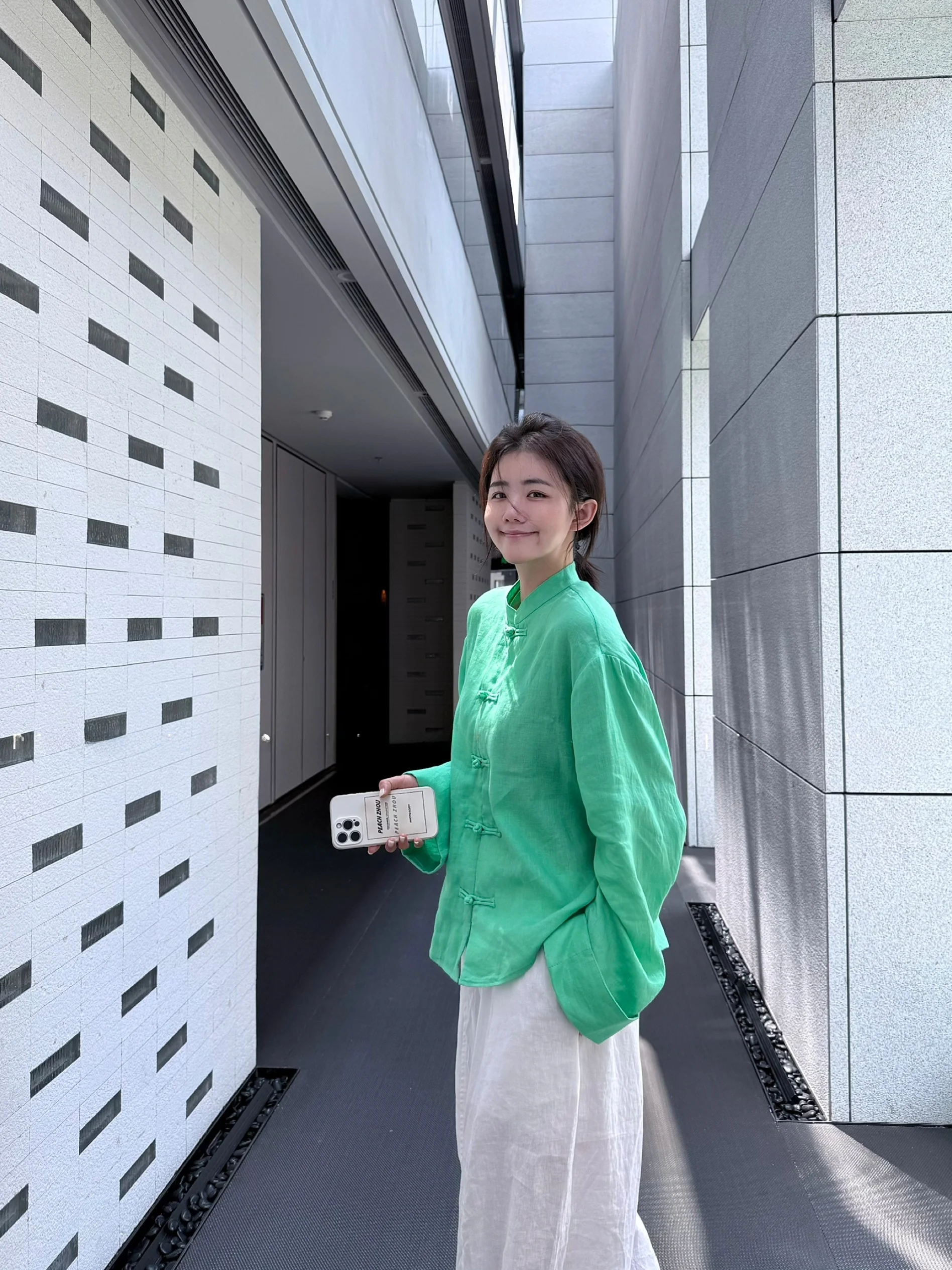 

Льняной жакет PEACHZHOU в китайском стиле, на пуговицах, свободного кроя, женская верхняя одежда, однотонный, с эффектом высококачественного материала, пальто