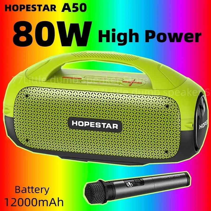 Brand New High Power Altavoz with Microphone Portable Speaker 80W Outdoor Blue Tooth Speakers Waterproof Wireless A50