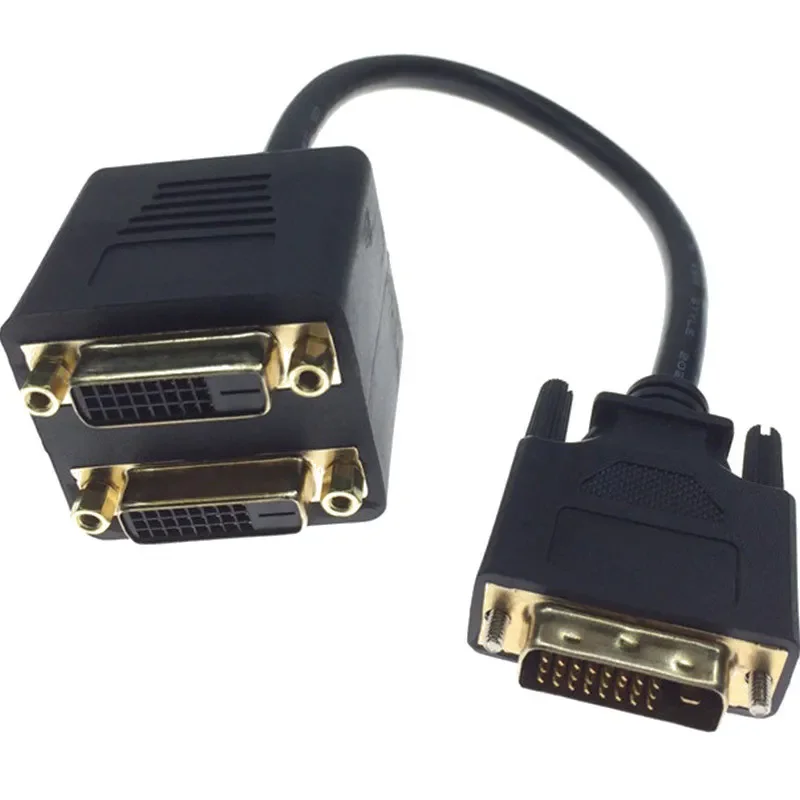 Imagem -05 - Dvi-d Macho para Dual Cabo Adaptador Adaptador Fêmea Vídeo y Splitter Venda Quente 2023