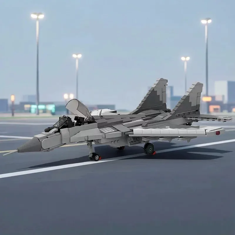 MOC Creative Design Sky Fighter MiG-29A Combat Aircraft Building Blocks Model Adult Puzzle Assembly Toys Birthday Gift Ornament