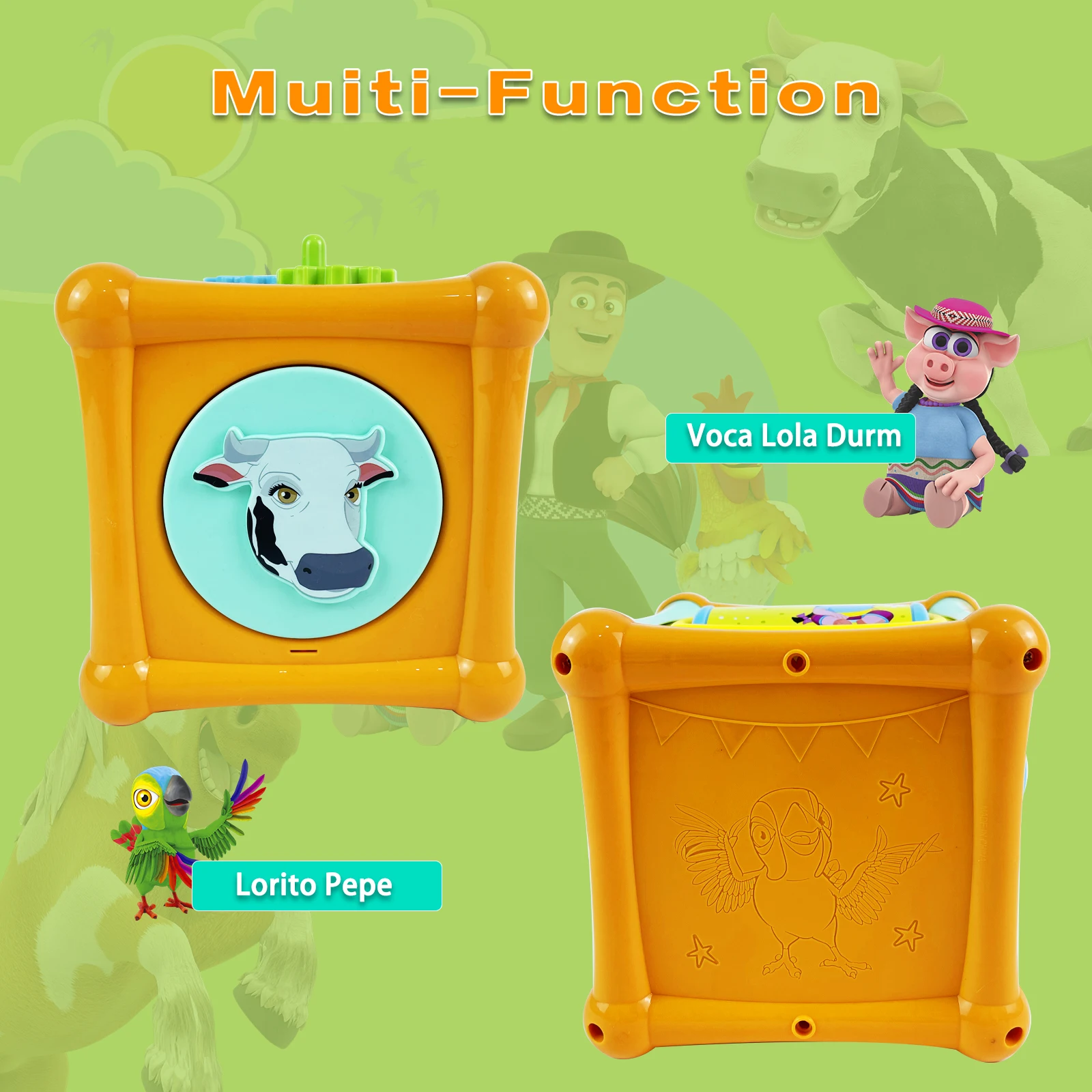 Cube d'activité La Granja De Zenon pour bébé, jouet d'apprentissage avec son, cadeau pour tout-petits garçons et filles, jouets de ferme Zenon