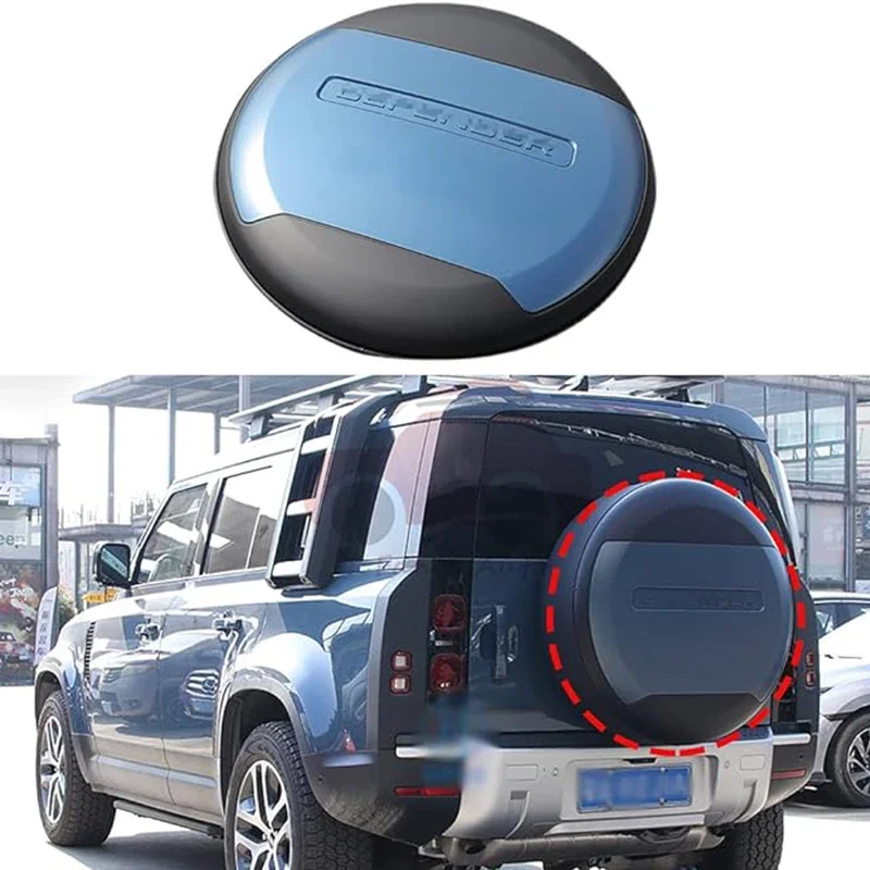 Spare Tire Cover Portecor Fits for Land Rover Defender 90 110 2 Door 4 Door L851 L663 2020-2023 ABS Plastic Tasman Blue