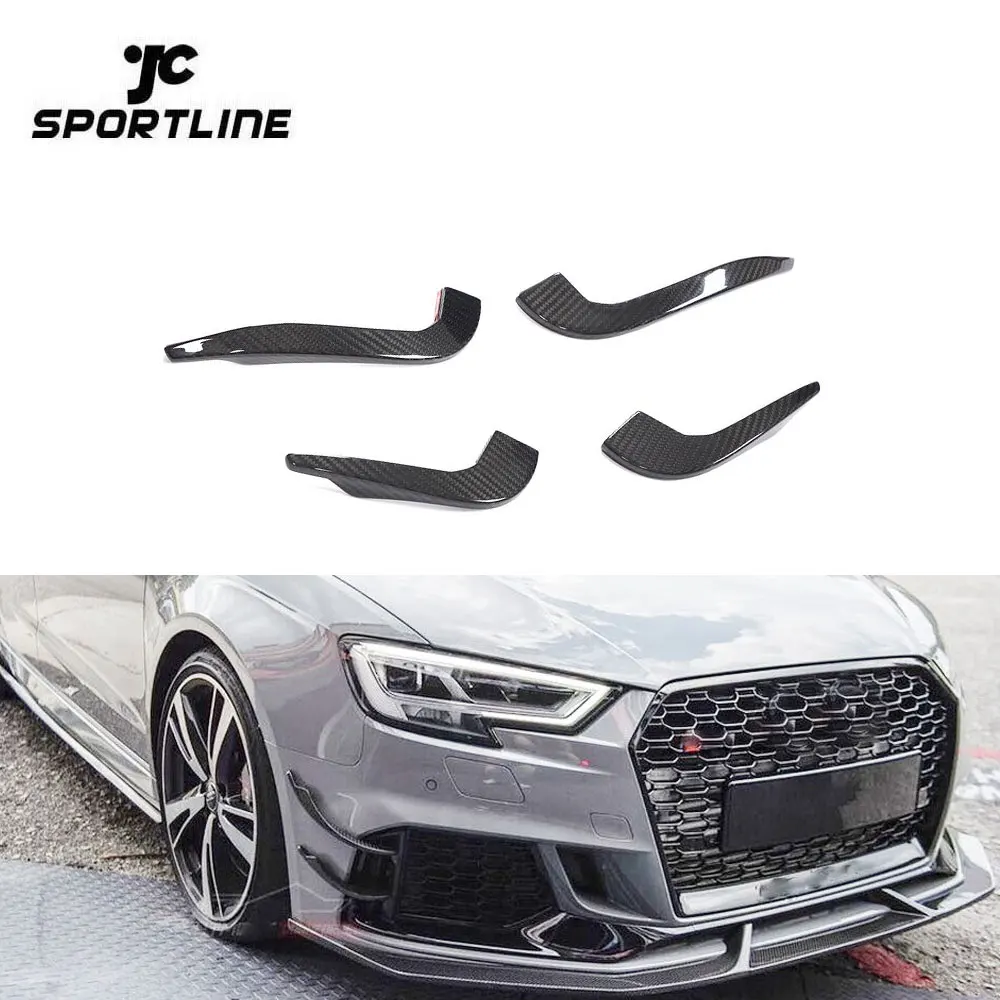 

Cosmetic Parts Carbon Fiber RS3 Front Bumper Trims For Audi RS3 8V Sedan 2017-2019