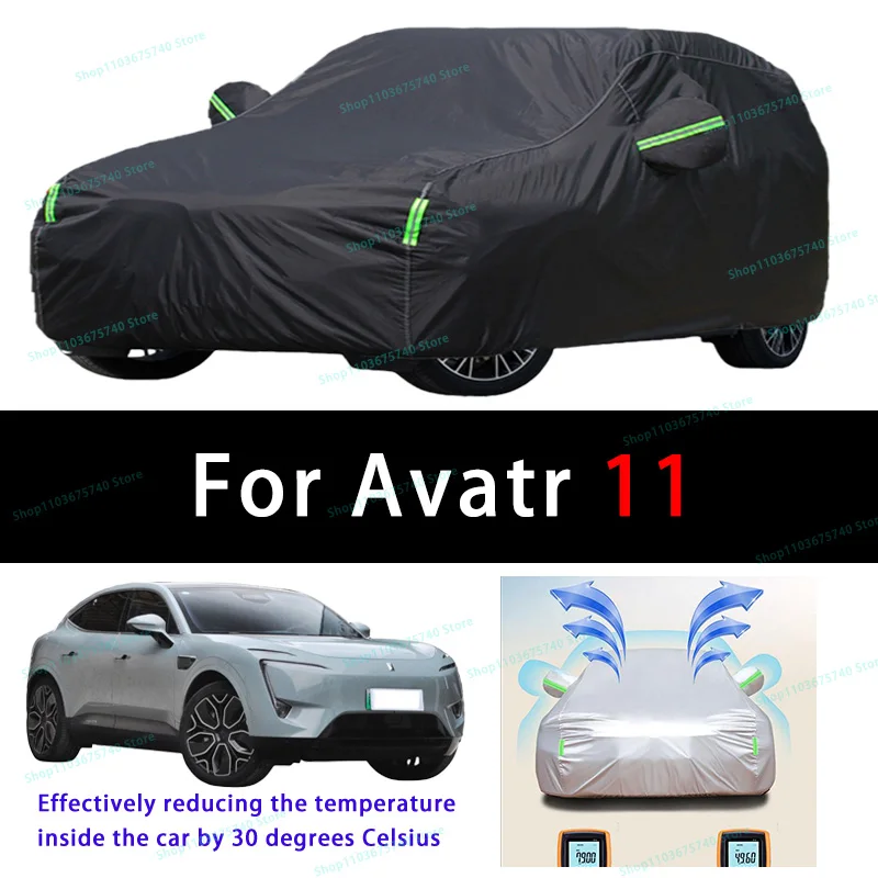 For Avatr 11 Summer Full Car Covers Outdoor Sun uv Protection Dust Cooling Protective Auto Protective Cover