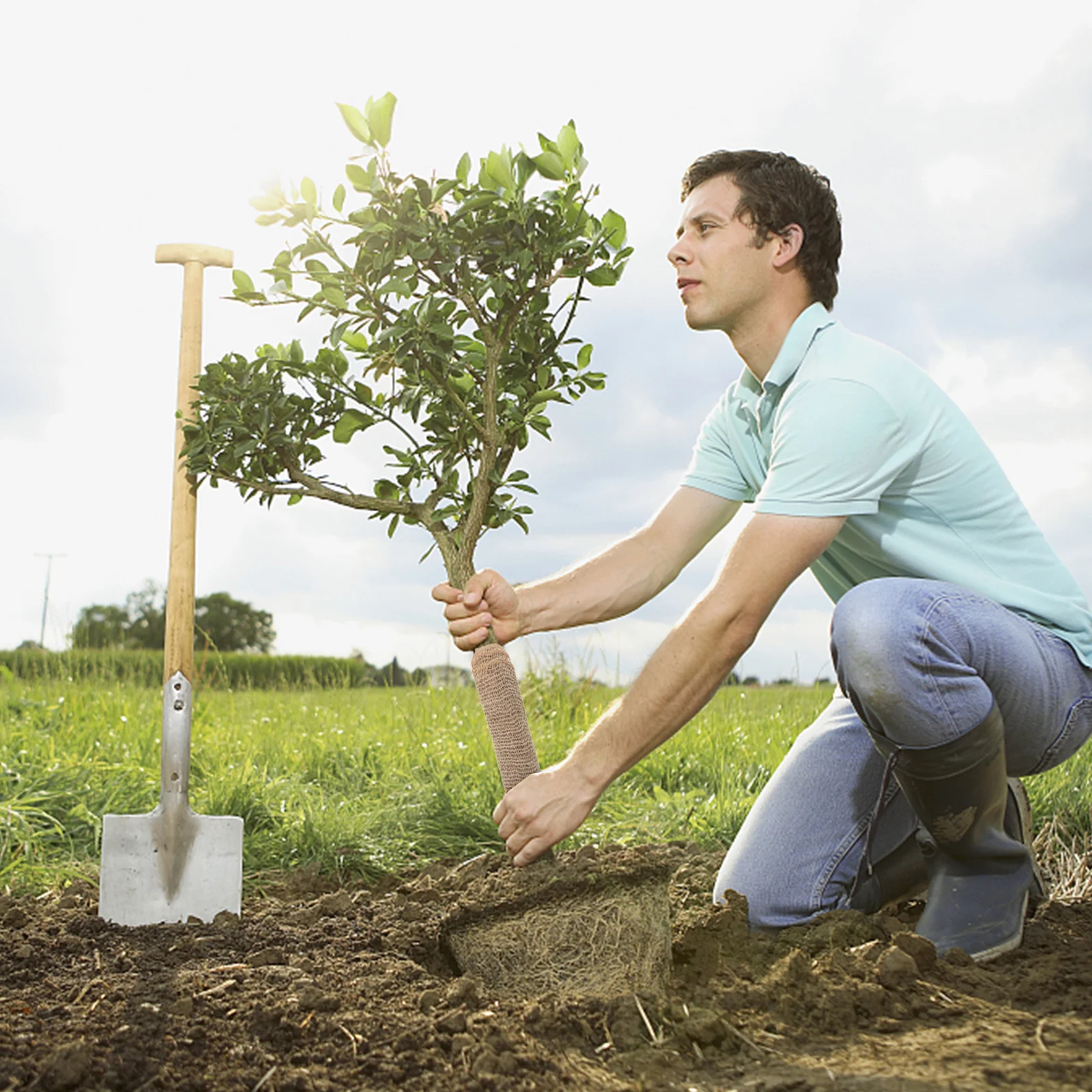 

1 Roll Burlap Tree Wrap 30In X 100Ft Winter Plant Linen Blanket Garden Protection Cover For Frost Wind Snow Gardening Accessory