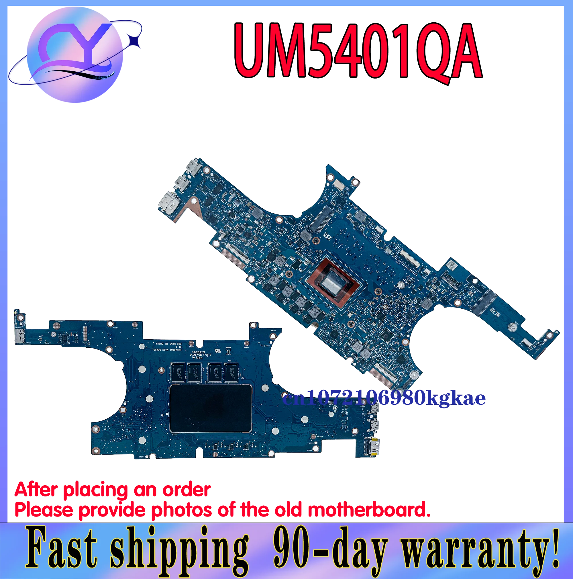 Placa base UM5401QA para ASUS Zenbook14 UM5401 UN5401QA BM5401QA RM5401QA RN5401QA, placa base para ordenador portátil con R5-5600H R7-5800H R9-5900H