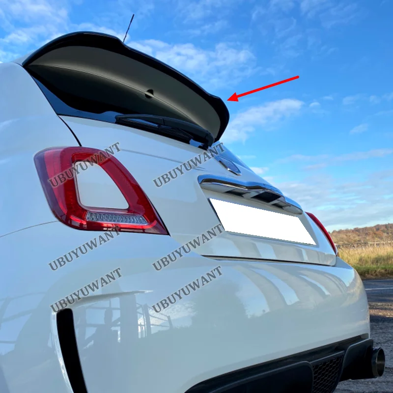 Car Rear Trunk Racing Spoiler for Fiat 500 Abarth 595 2010-2020 Rear Boot Lid Highkick Spoiler Wing Lip Real Carbon Fiber
