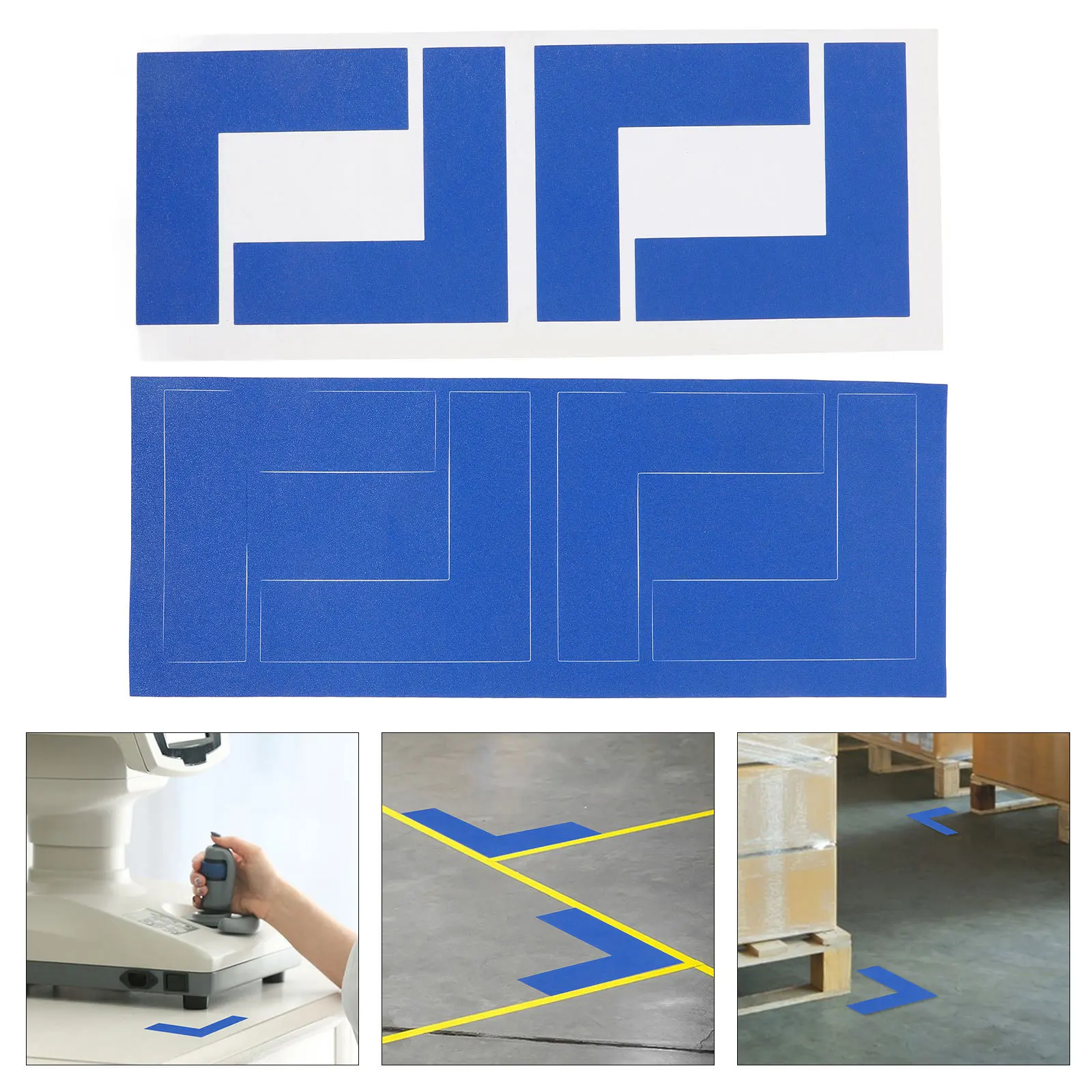 

8Pcs Anti-Slip Wear Resistant Positioning Stickers Bright Floor Markers for Workplace Navigation