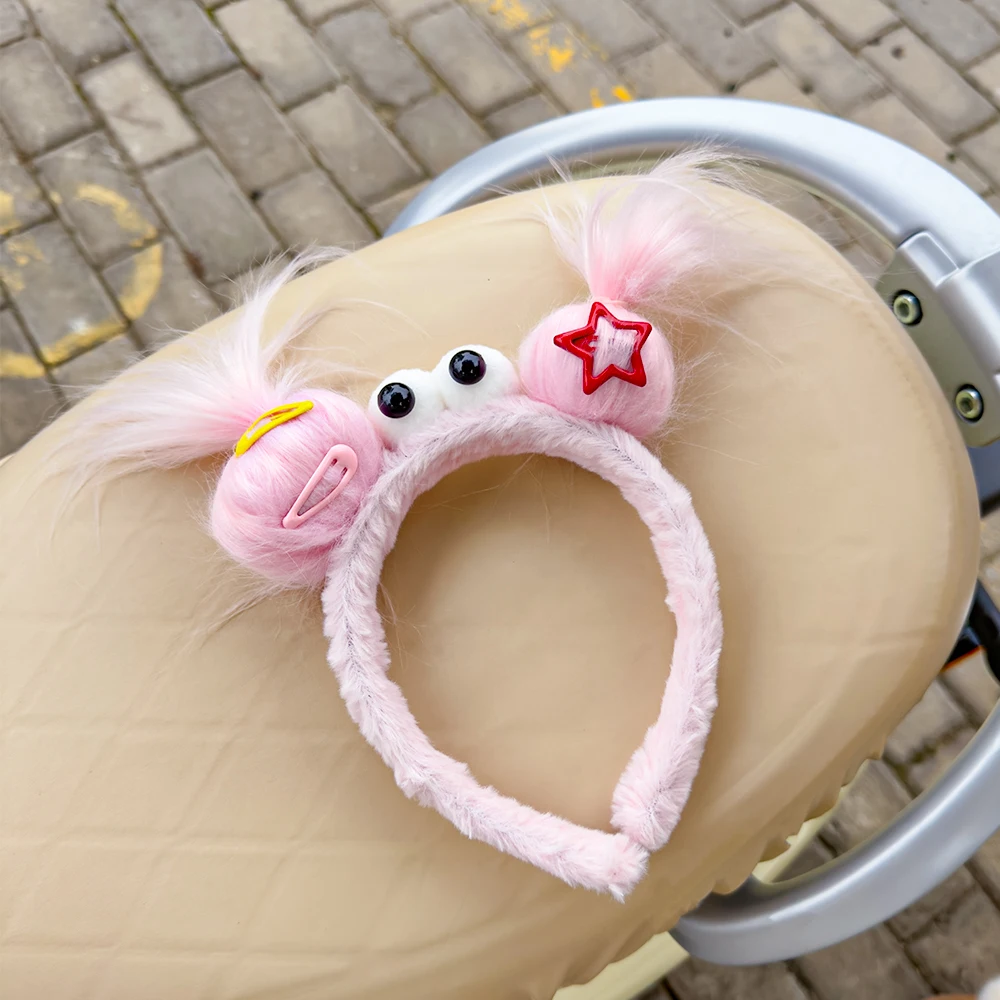 Plüsch Hässliche Puppe Haarband Frauen Kreative Lustige Stirnband Nette Waschen Gesicht Hoop Winter Haar Zubehör – Detail 11