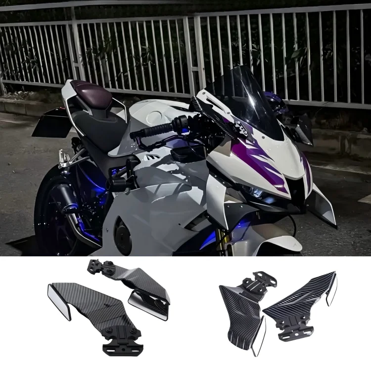 Hot Sale Motorcycle Side Mirrors Winglet Rearview Mirror CNC Aluminum Rotating Stealth Wing Mirror  for Zhang Xue 820RR ZX500RR
