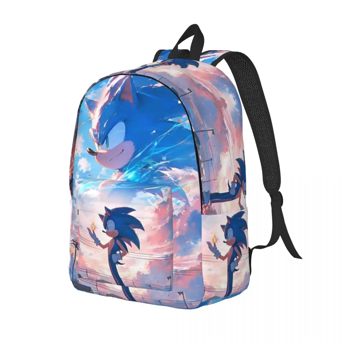 S-Sonics The Shadows Hed gehog Fashion Backpack Durable Student Work Daypack for Men Women Laptop Computer Canvas Bags