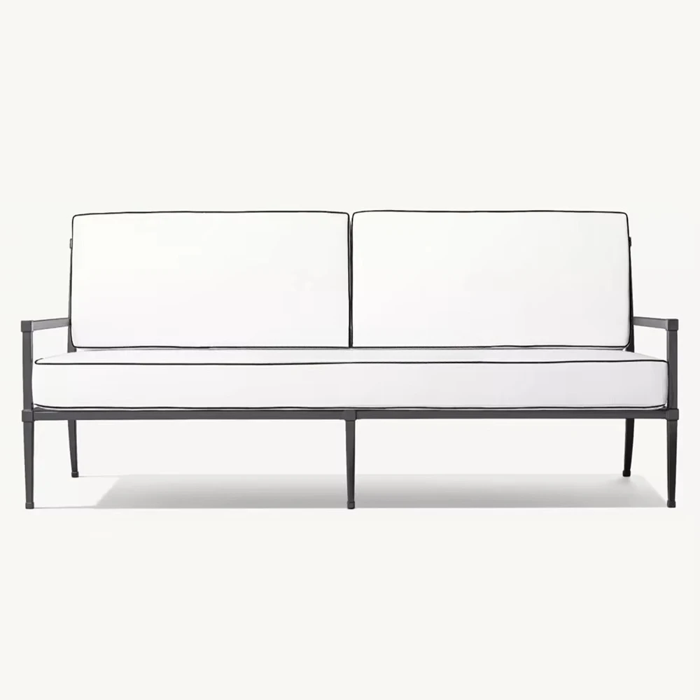 *Cast Aluminum Outdoor Garden Furniture Rustproof Sofa Set Design Durable Metal Collection for Hotels and Villas