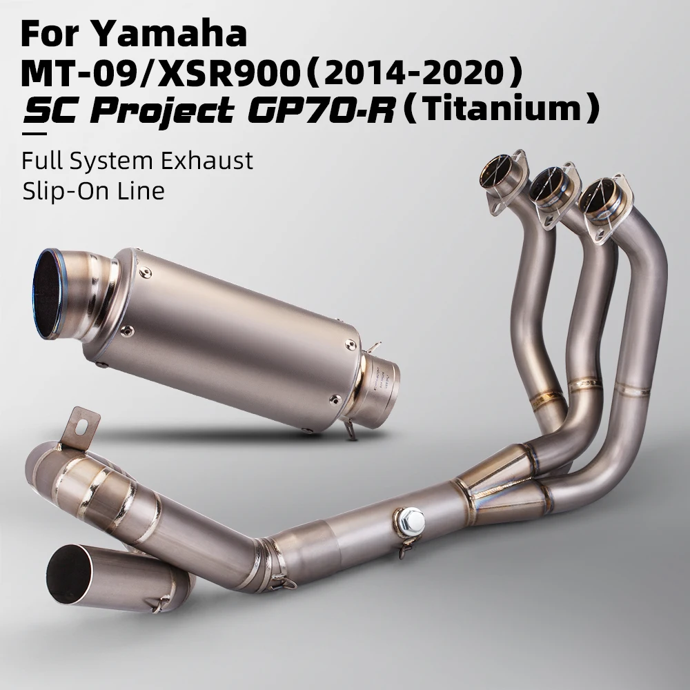 High PerformanceMotorcycle Front Exhaust Pipe High Quality Titanium Alloy Exhaust System Upgrade Kit MT-09 XSR900 2014-2020