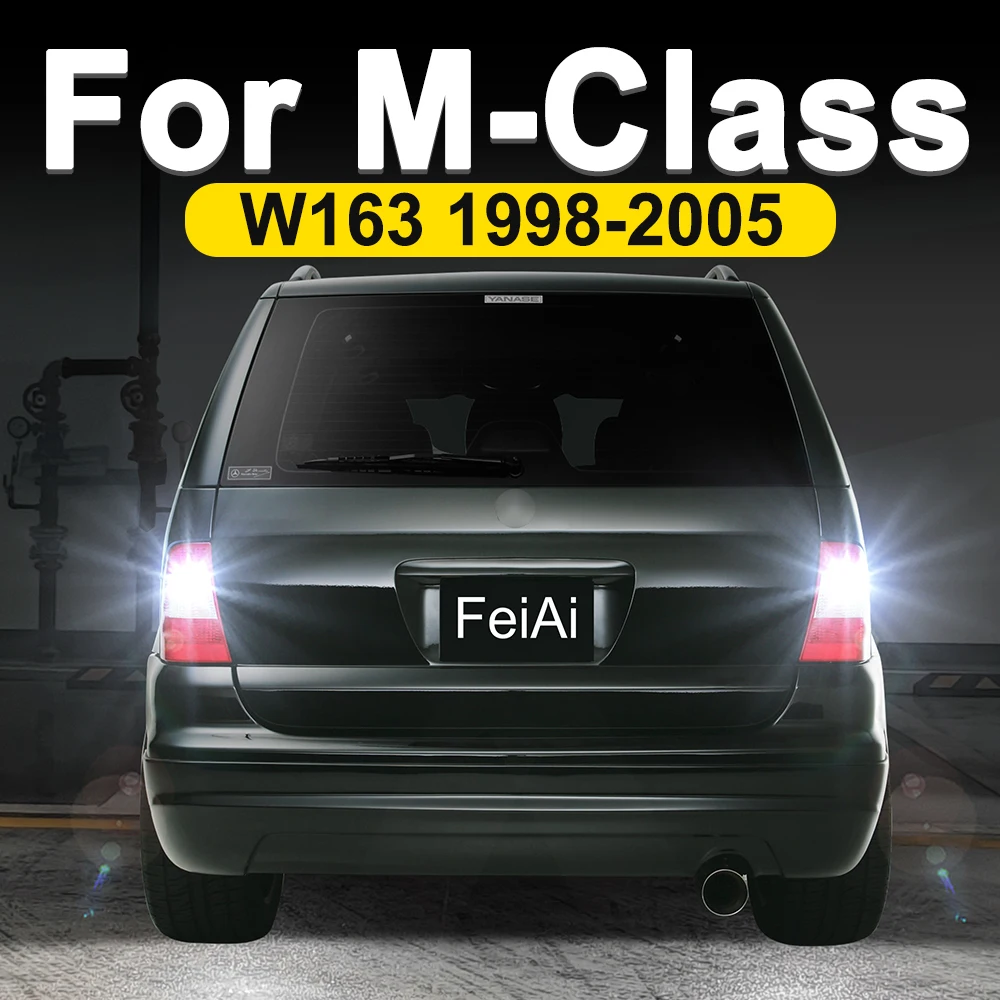 For Mercedes Benz M Class W163 LED Reverse Lights Car Reversing Backup Bulb Back Up Light ML W163 1998-2001 2002 2003 2004 2005