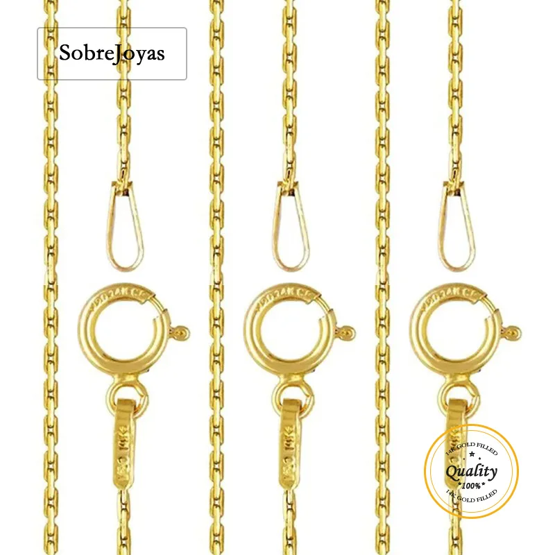 

Тонкое ожерелье из змеиной цепочки с позолотой 14 карат, цепочка 0,85 мм, длина 16/18/20 дюймов с пружинной застежкой для женщин