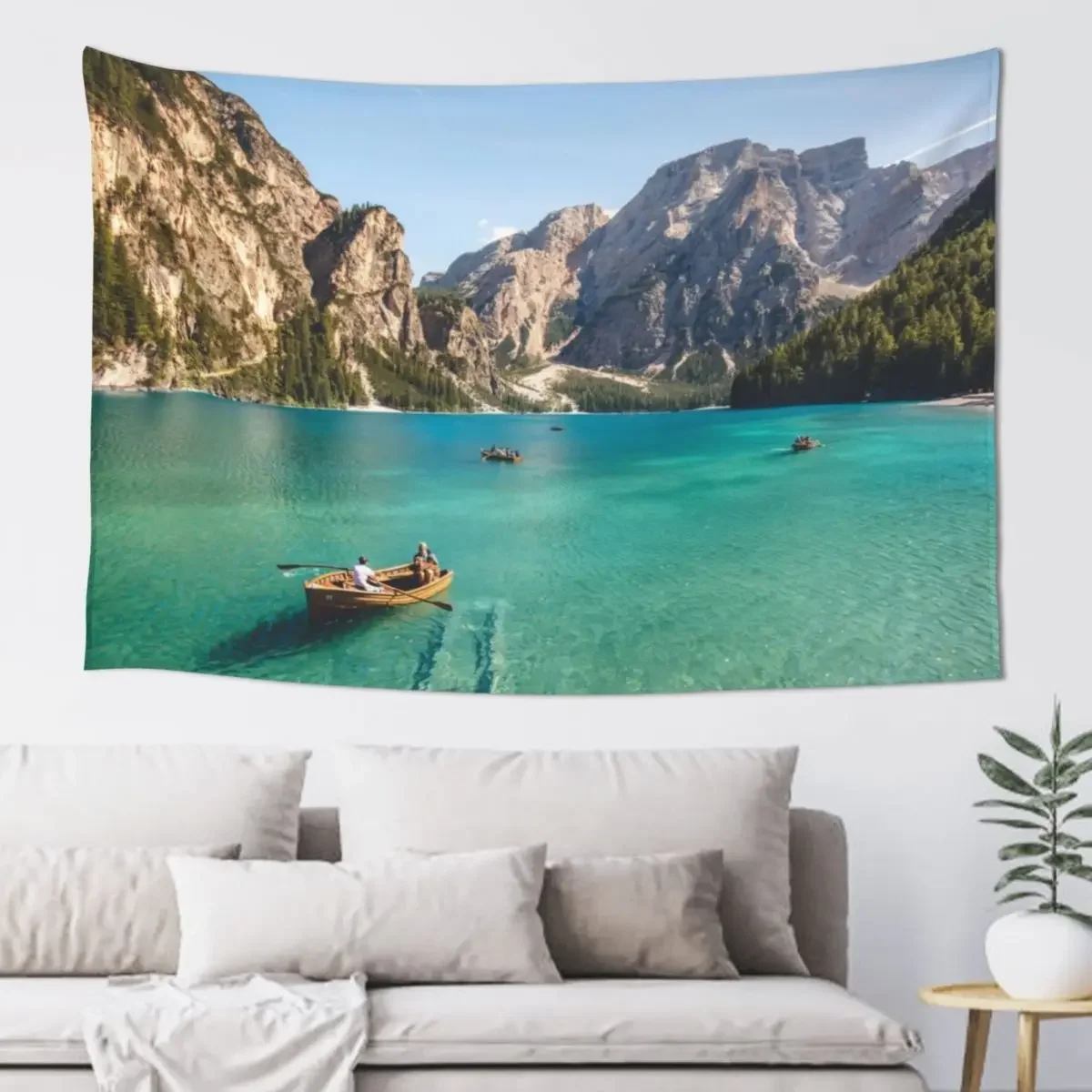 

Live the Adventure - Lago Di Braies XIX Tapestry Mushroom Nordic Home Decor Home Decoration Accessories Decoration Wall Tapestry