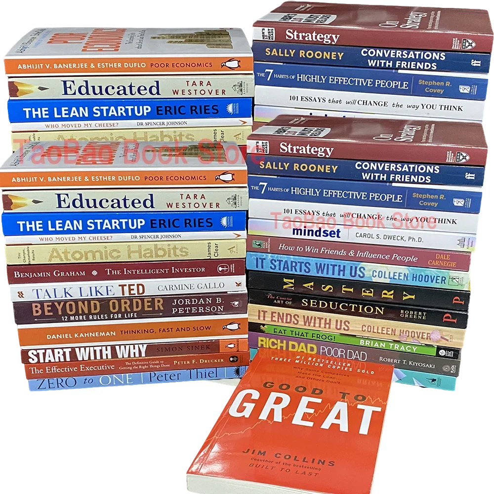 Conjunto Completo de Livros, Original Inglês, Pai Rico Pobre, Investimento, Gestão Econômica, Revisão de Negócios, Romance, 29 Livros