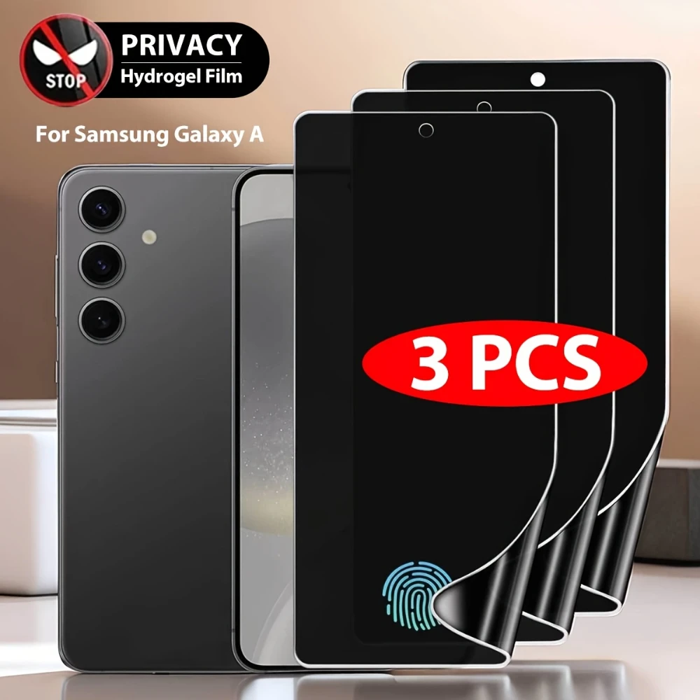 NNBILI 3Pcs Für Samsung S23 S21 S22 S24 S25 S20 Ultra S10 Plus S20 FE S25 Rand Privatsphäre screen Protector Anti-Spy Hydrogel Film