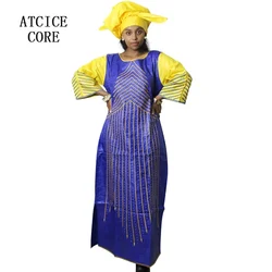 African Bazin Riche Embroidery Design Dress African Dresses For Woman Lady Dress Long Dress