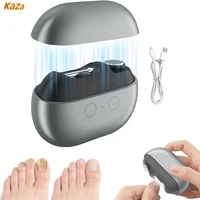 Cortauñas eléctrico, pulidor de uñas eléctrico, cortador de uñas portátil con lima de luz, almacenamiento de Clip de uñas recargable