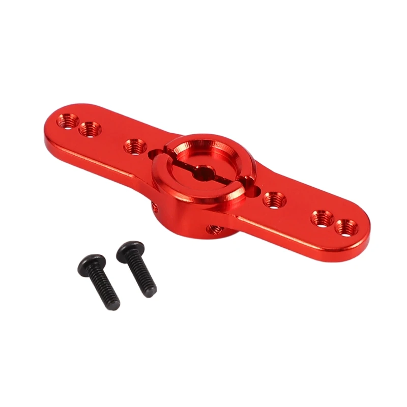 Servo clacson in metallo 15T Braccio servo sterzo a 15 denti per auto da arrampicata 1/5 RC Benzina/elettricità Rosso