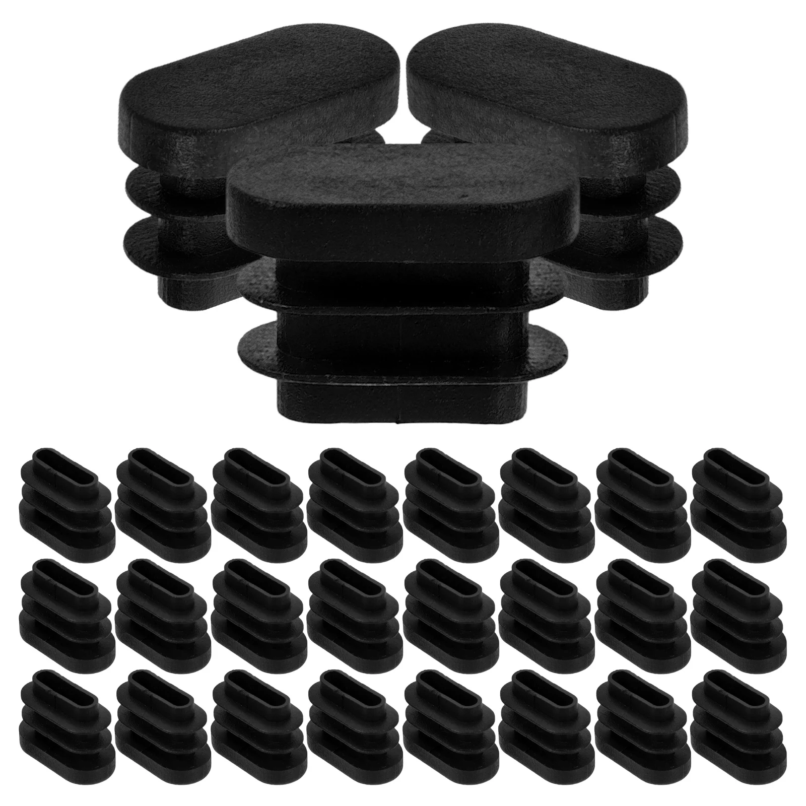 

Patio Chair Replacement Parts Oval Plastic Sleeve Chairs Leg Floor Protector Caps for Legs Boots Protectors Black Plug