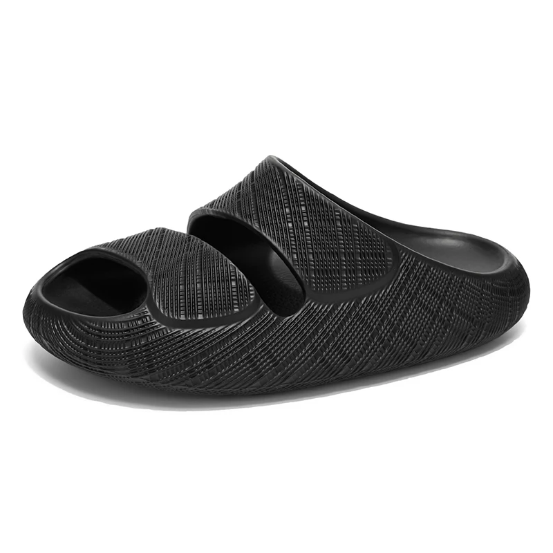 Herensandalen met klompvorm: hoge hak, plat, zomers, met gaten, antislip, voor thuis en het strand_voghion.com