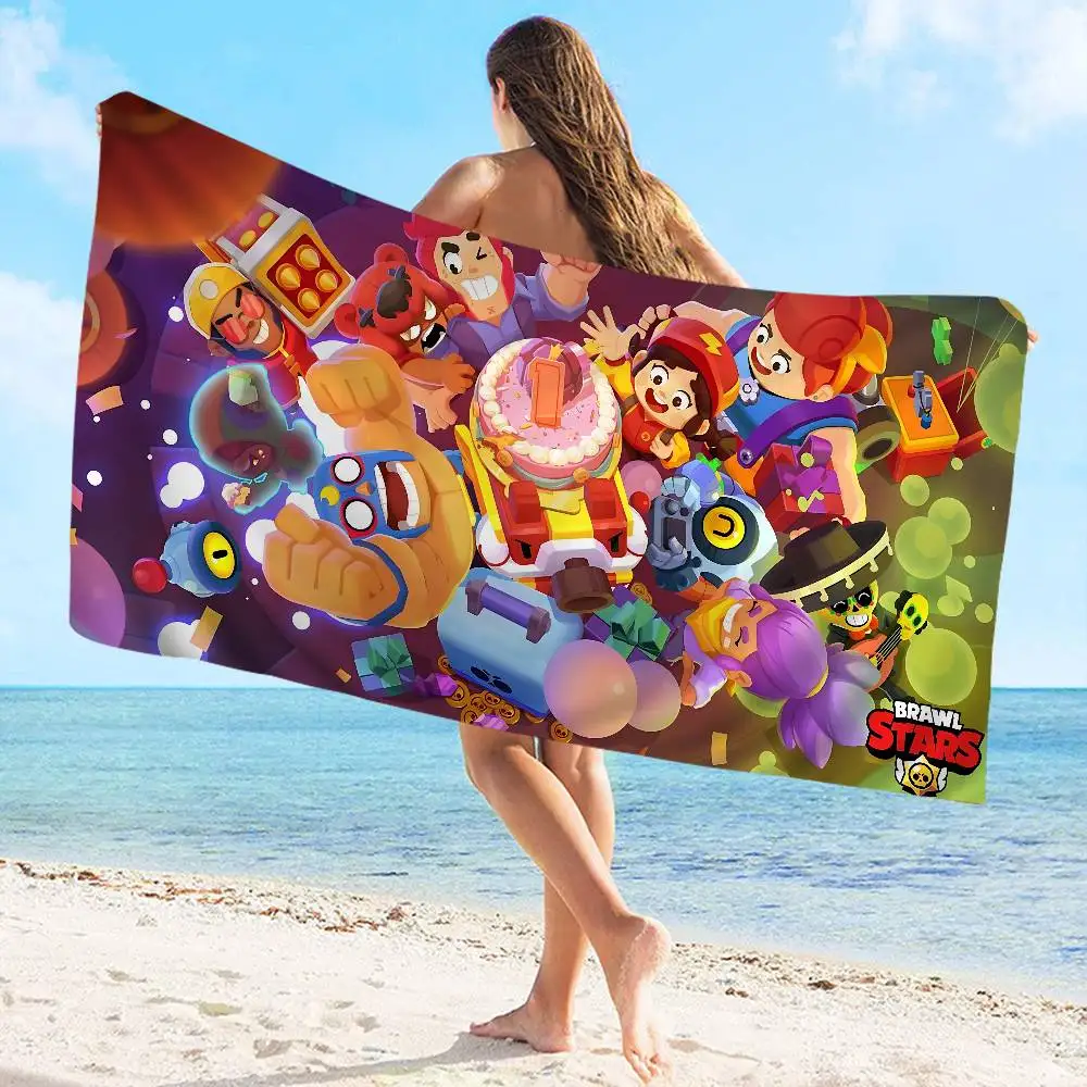 Strategy game B-BRAWL STARS Big Microfiber Beach Towels Quick Dry Towel Sand Beach Towels Pool Towel for Travel Swim Pool Yoga