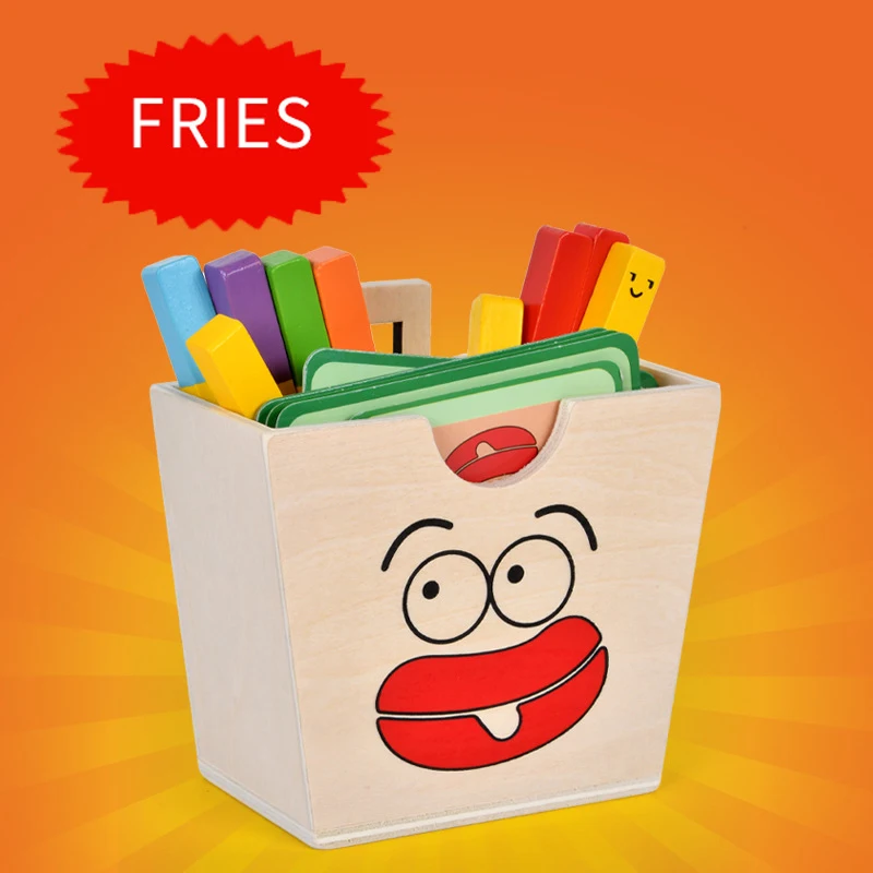 Wooden Hamburger & Fries Stacking Set product image