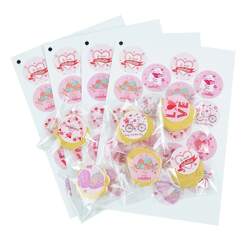 

4Sheet Love Stickers Valentines Day Round Envelope Seal Label Sticker Wedding Gift Box Bag Decoration Supplies