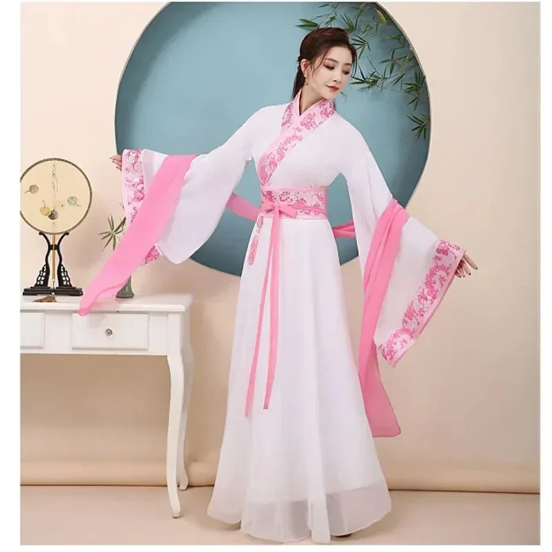 

Кинтажный китайский костюм феи, платье ханьфу для косплея для женщин, винтажный костюм Тан, костюм благородной принцессы Ханфу, народный танец, национальный