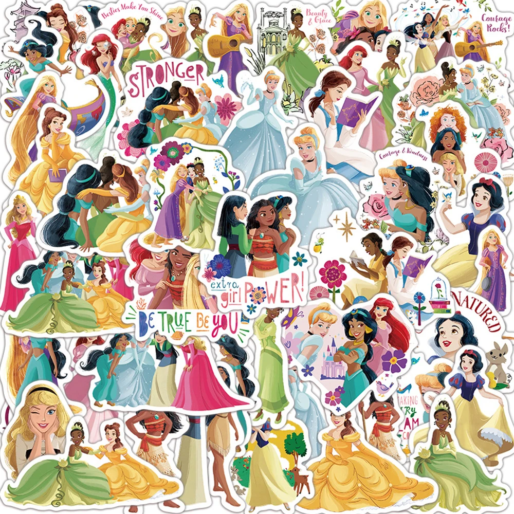 10/30/50 قطعة لطيف حسناء ارييل ديزني الأميرة ملصقات الكرتون الشارات القرطاسية حقيبة الهاتف البلاستيكية ملصق لوازم الديكور #2
