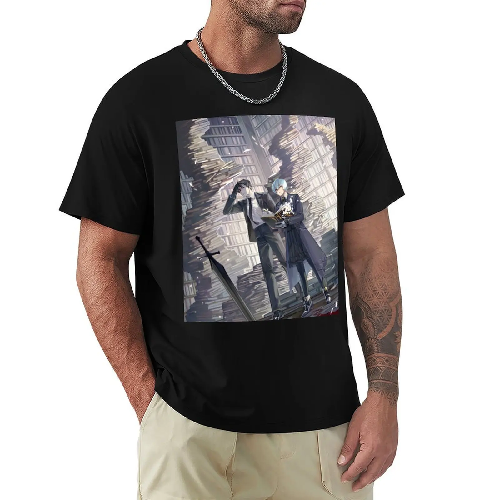 Roland & Angela in da house - Library of ruina T-Shirt Active Wear Sports T-Shirt for Men