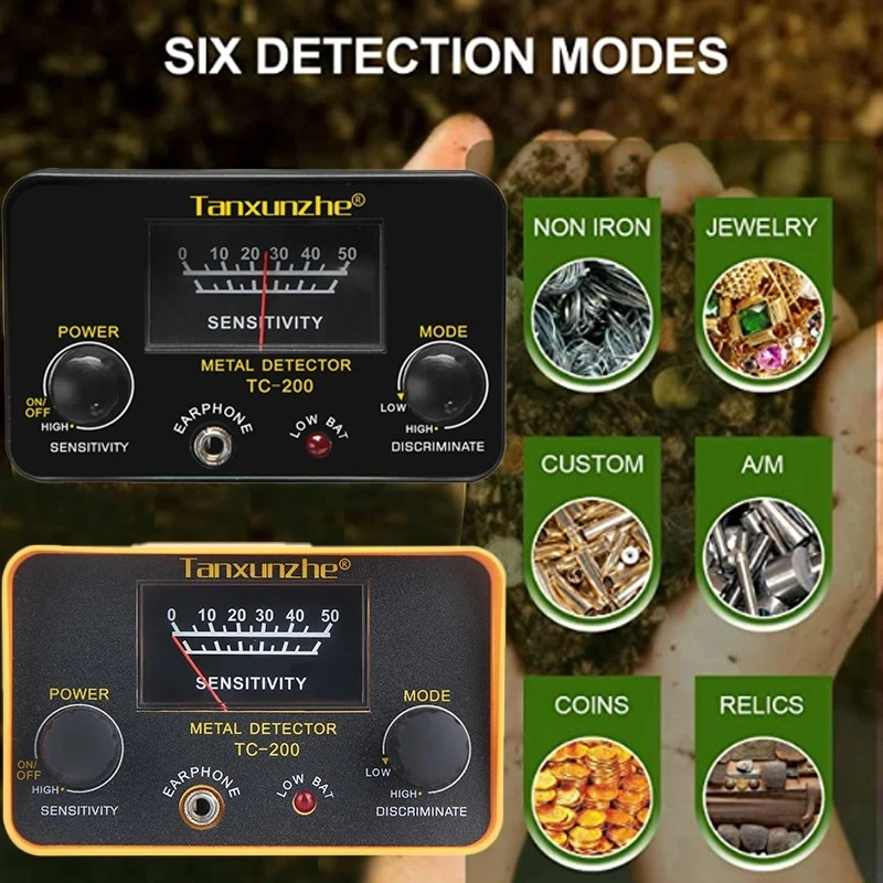 Tanxunzhe TC-200Y Upgrade wykrywacz metali podziemny drut żelazny metalowy wykrywacz złota regulowany Tracker do wyszukiwania skarbów nowość