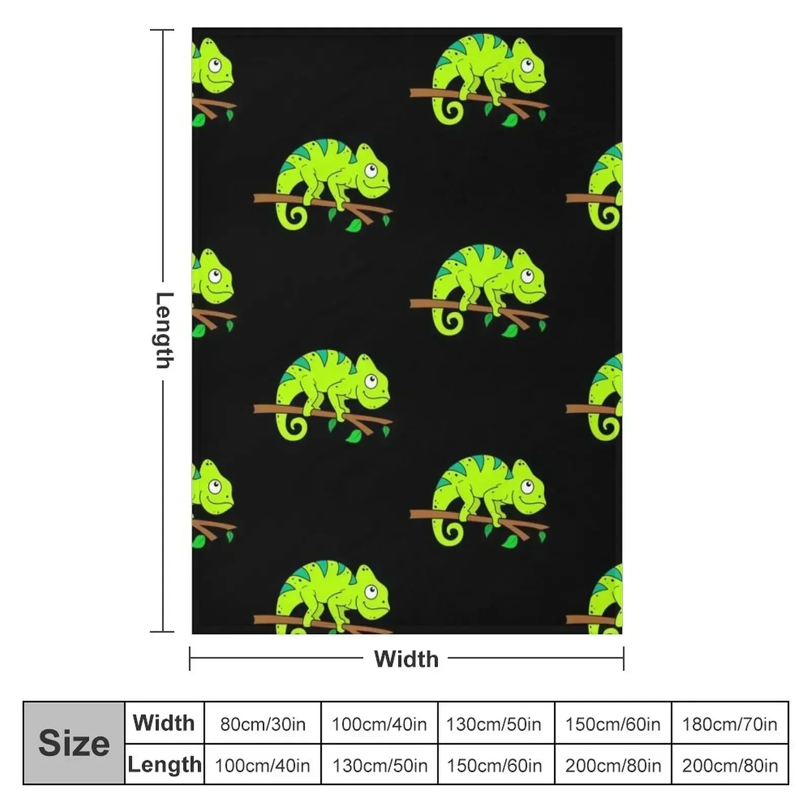 Cute Chameleon for Boys Girls Men Women Throw Blanket couch cozy soft plush fuzzy picnic outdoor blanket