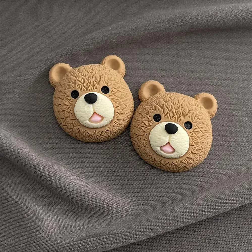 50Pcs New Cute Resin Mini Cartoon Biscuits Coffee Little Bear Flat Back Cabochon Scrapbook Kawaii DIY Embellishments Accessories