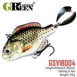 GREENSPIDER Sinking 3D Fish Eyes 60mm 35g Fishing Lure Bass Lure Hard Bait Lifelike  Artificial Wobblers Full Swimming Layer