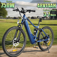 E-Bicycle SAMEBIKE 750W Brushless Motor 48V14AH Battery Electric Bike 26-Inch Tire Hydraulic Braking Mountain Electric Bike
