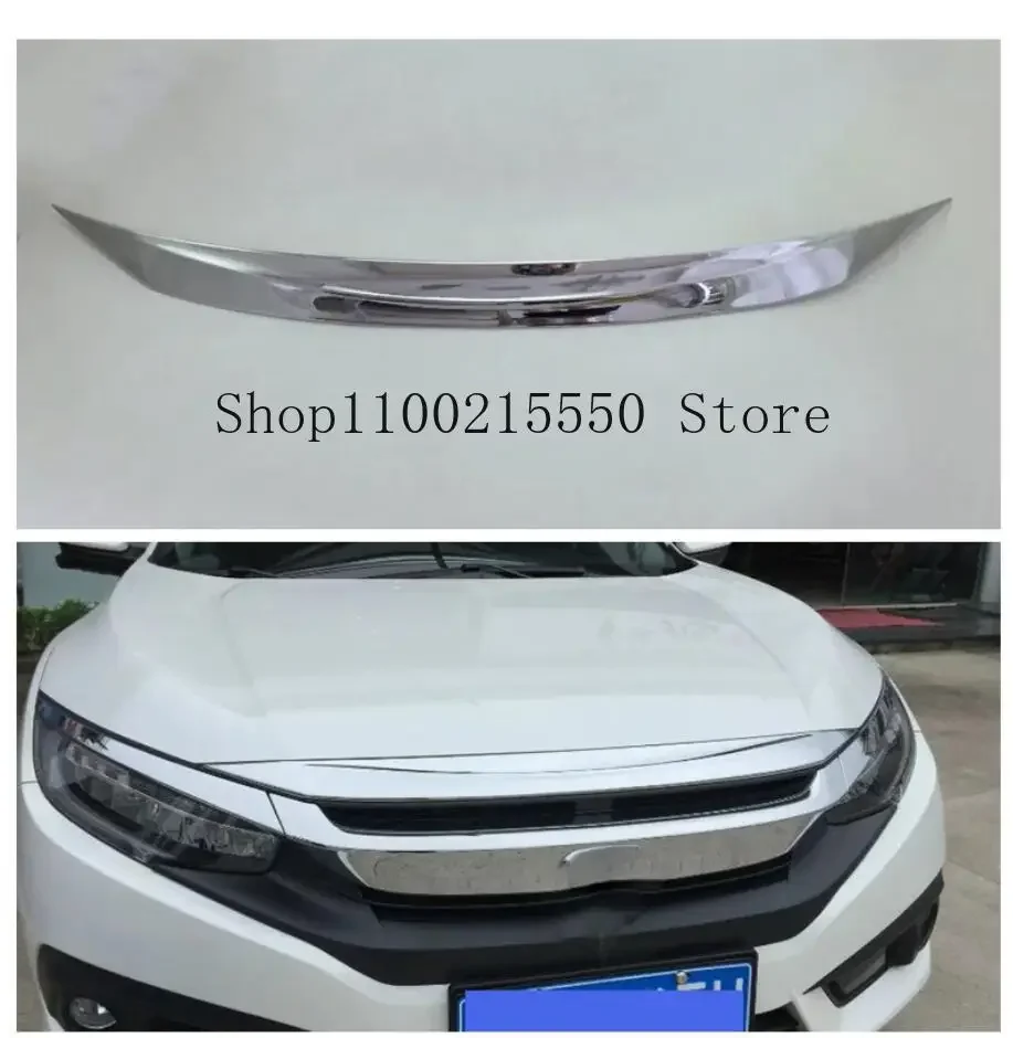 For Honda Civic 10th 2016 2017 2018 2019 2020 2021 Car Cover Bumper Engine Trim Front Grid Grill Frame Edge Hoods Stick Parts