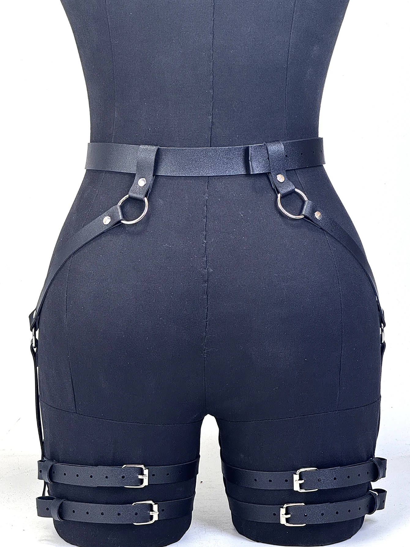 PU Leather Body Harness Belt Women's Adjustable Garter Belt Ideal for Gothic Punk and Dance Performance Outfits Accessories view 6