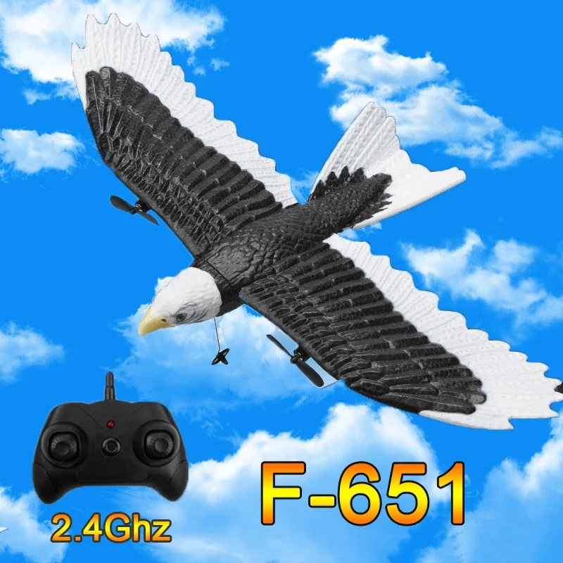 RC Plane Wingspan Eagle Bionic Aircraft Fighter Radio Control Remote Control Hobby Glider Airplane Foam Boys Toys for Children