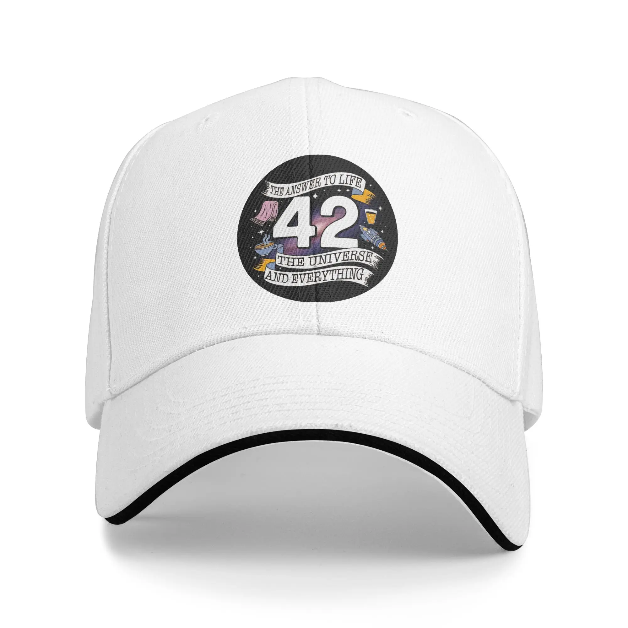 42 The Answer to Life the Universe and Everything Funny Sci-Fi  Baseball Caps Retro  Sandwich Caps for Men Women Sun Cap Outdoor