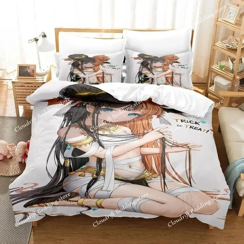 

Mummy Girls Anime Bedding Set Duvet Cover Bed Set Quilt Cover Pillowcase Comforter king Queen Size Boys Adult Bedding Set