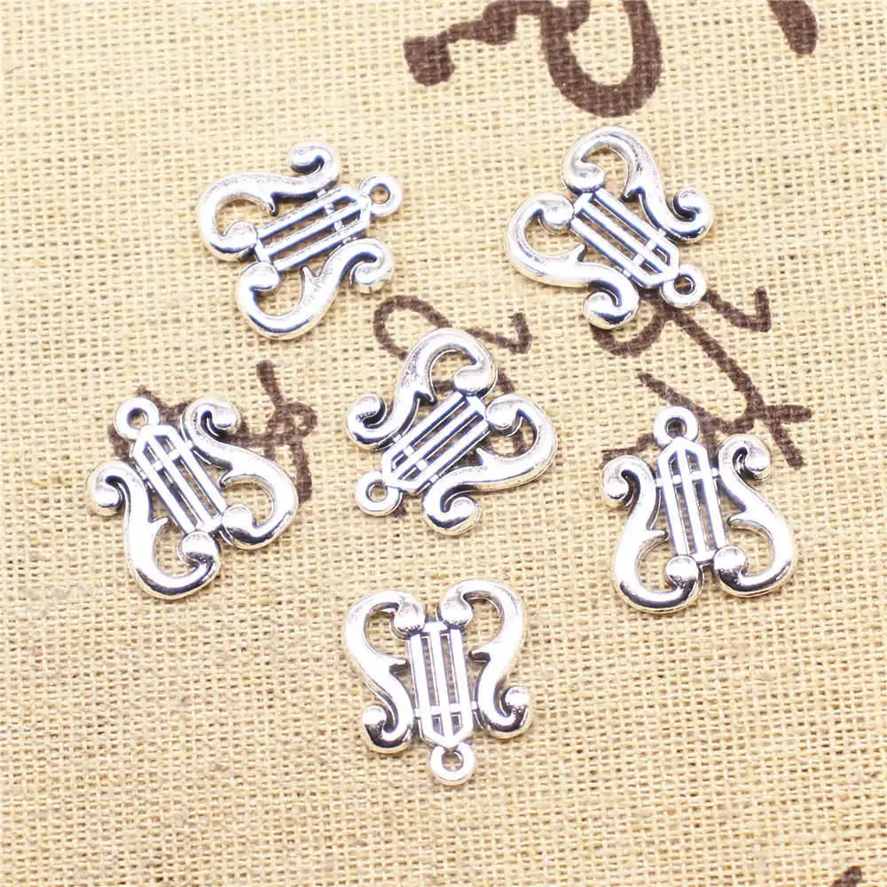 80pcs Wholesale Jewelry Lots Note Charms Pendant Supplies For Jewelry Materials 16x18mm