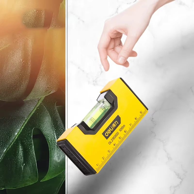 100 مللي متر قياس مستوى صغير عالي الدقة مقياس رقمي أفقي طول قياس القدرة أداة مستوى فقاعة الروح