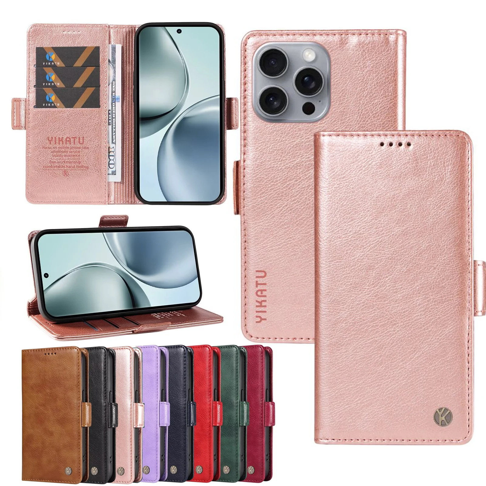 

Wallet Anti Theft Brush Flip Phone Leather Case For iPhone 16E 16 15 Pro Max 14 Plus 13 Mini 12 11 X XS XR SE2 SE3 8 7 6 2022