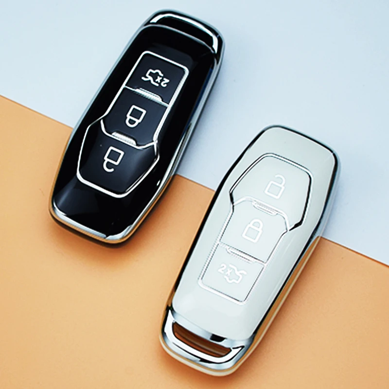 สำหรับ Ford Focus 3 4 ST Mondeo 5 MK5 Mustang F-150 Explorer Edge Fiesta Kuga MK3 TPU หุ้มกุญแจรถ Shell fob อุปกรณ์เสริม